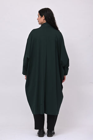 Cappottino punto Milano zip - Verde bottiglia