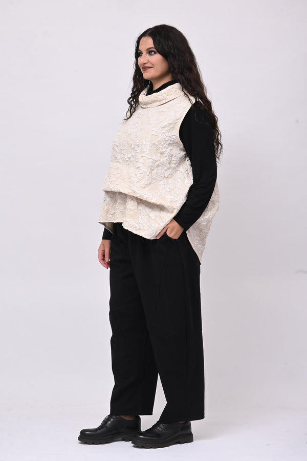 Gilet goffrato 3D - Burro