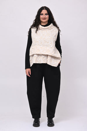 Gilet goffrato 3D - Burro