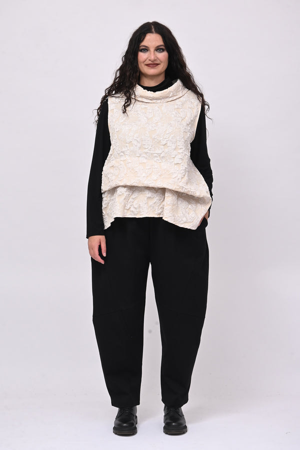 Gilet goffrato 3D - Burro