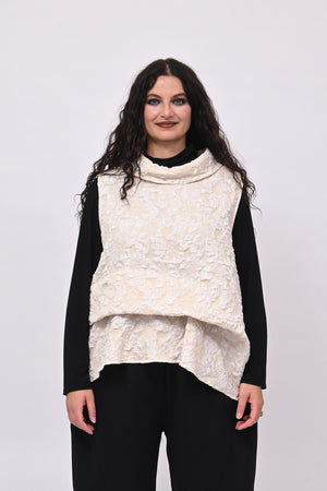 Gilet goffrato 3D - Burro