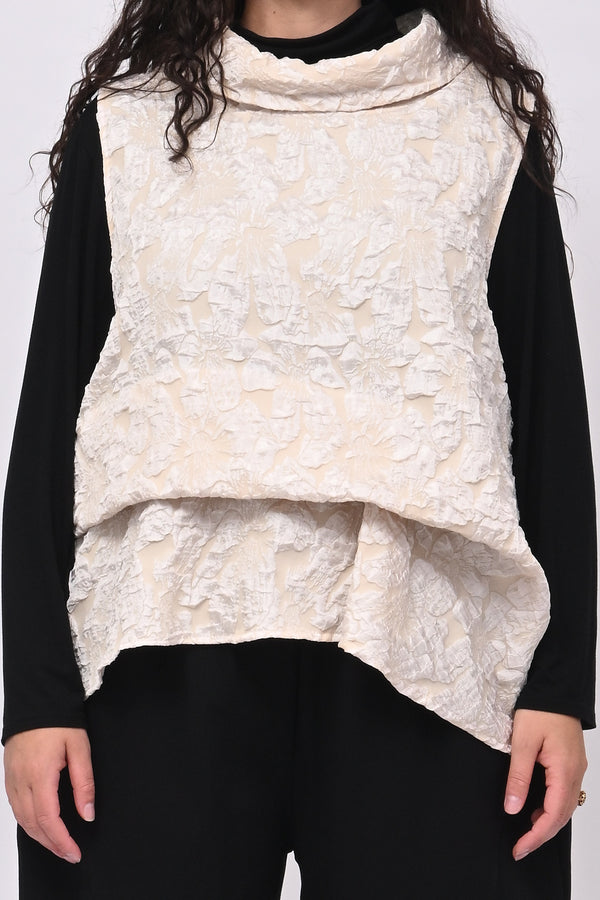 Gilet goffrato 3D - Burro