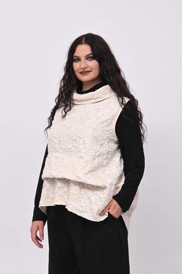 Gilet goffrato 3D - Burro
