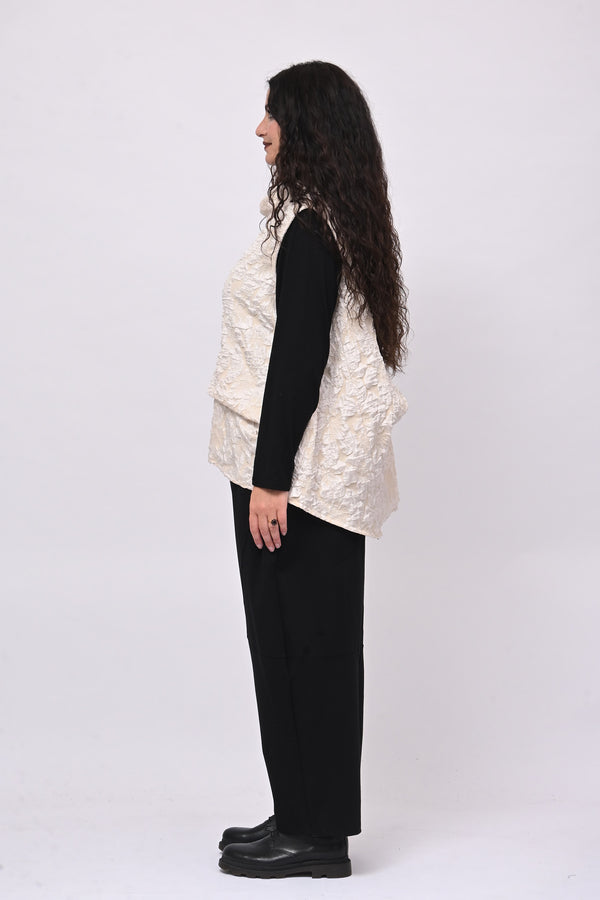 Gilet goffrato 3D - Burro