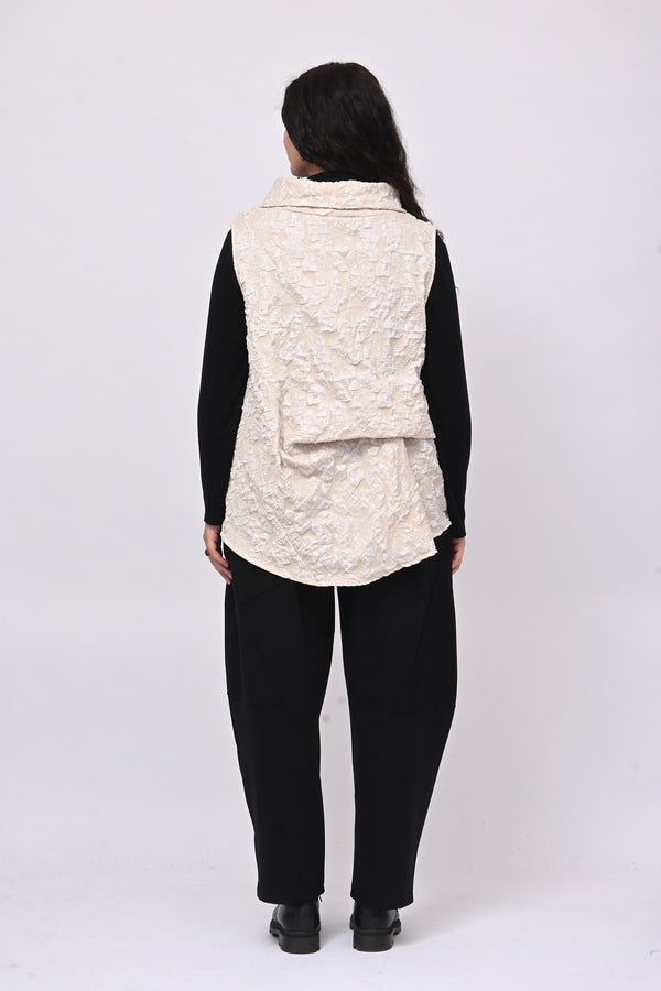 Gilet goffrato 3D - Burro