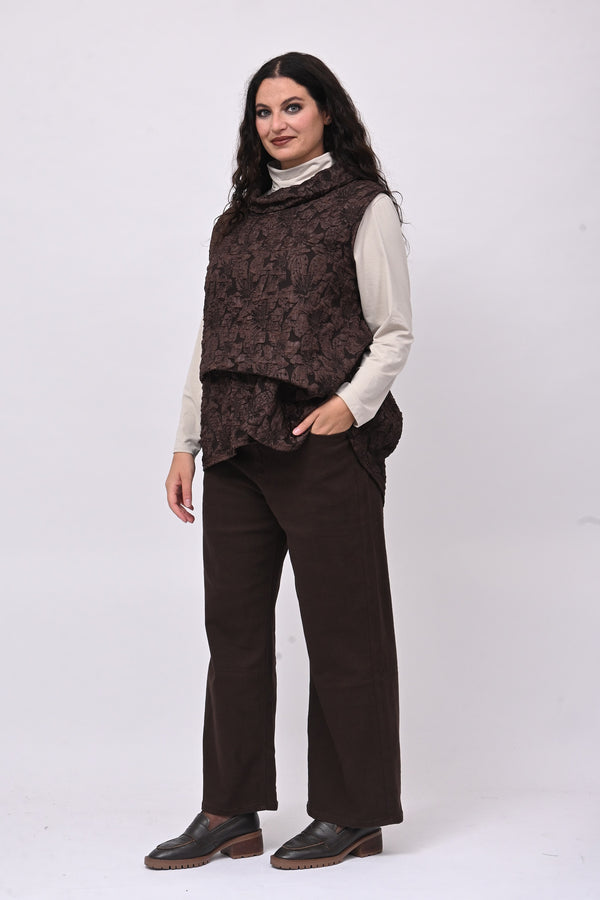 Gilet goffrato 3D - Moro