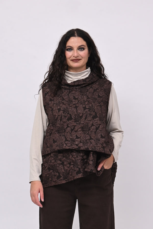 Gilet goffrato 3D - Moro