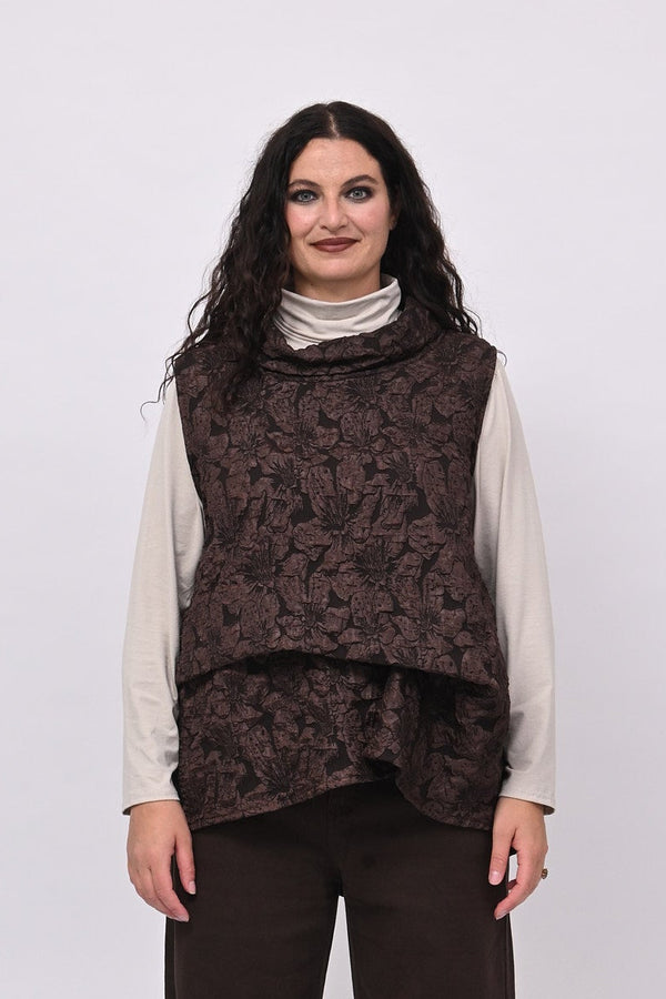 Gilet goffrato 3D - Moro