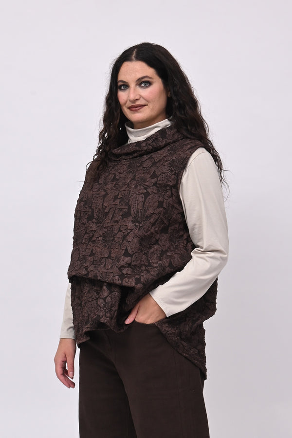 Gilet goffrato 3D - Moro