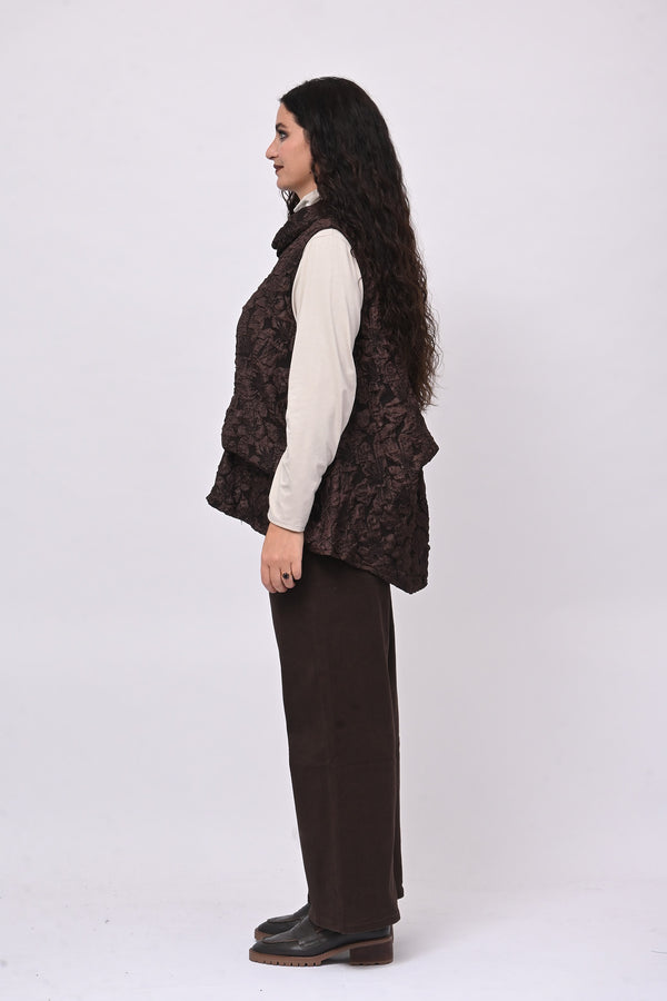 Gilet goffrato 3D - Moro