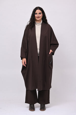 Cappottino punto Milano zip - Moro