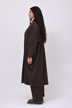 Cappottino punto Milano zip - Moro