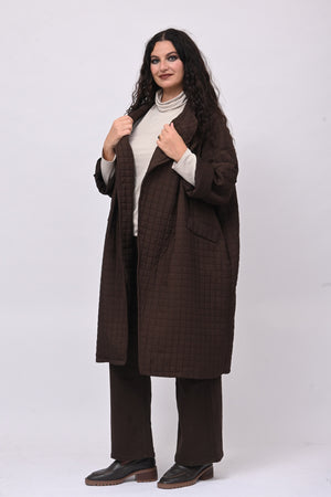 Cappotto trapuntato ovetto - Moro