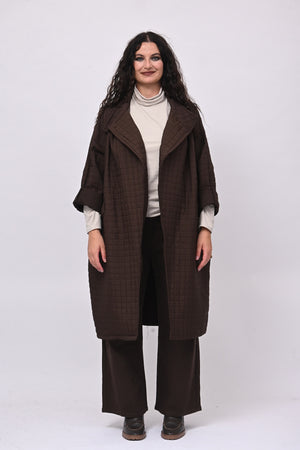 Cappotto trapuntato ovetto - Moro