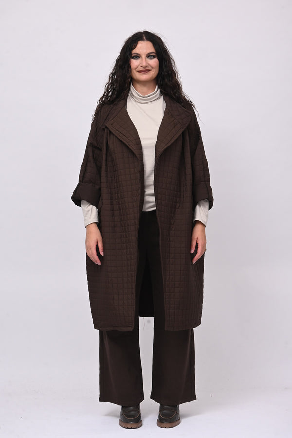 Cappotto trapuntato ovetto - Moro