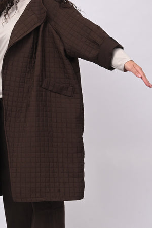 Cappotto trapuntato ovetto - Moro