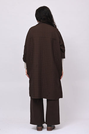 Cappotto trapuntato ovetto - Moro