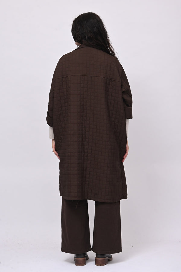 Cappotto trapuntato ovetto - Moro
