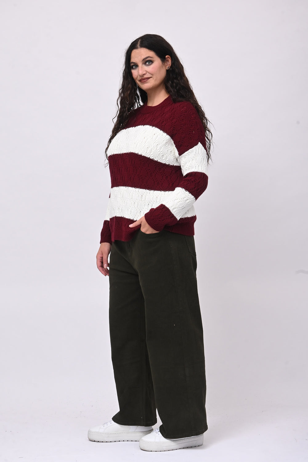 Pull righe lavorato - Vino