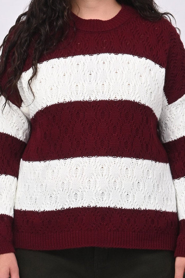 Pull righe lavorato - Vino
