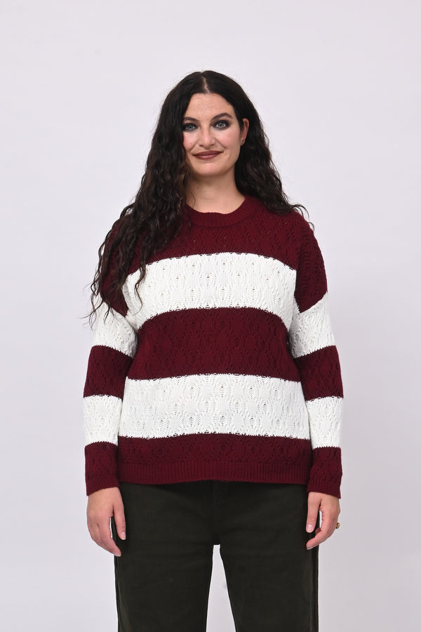 Pull righe lavorato - Vino