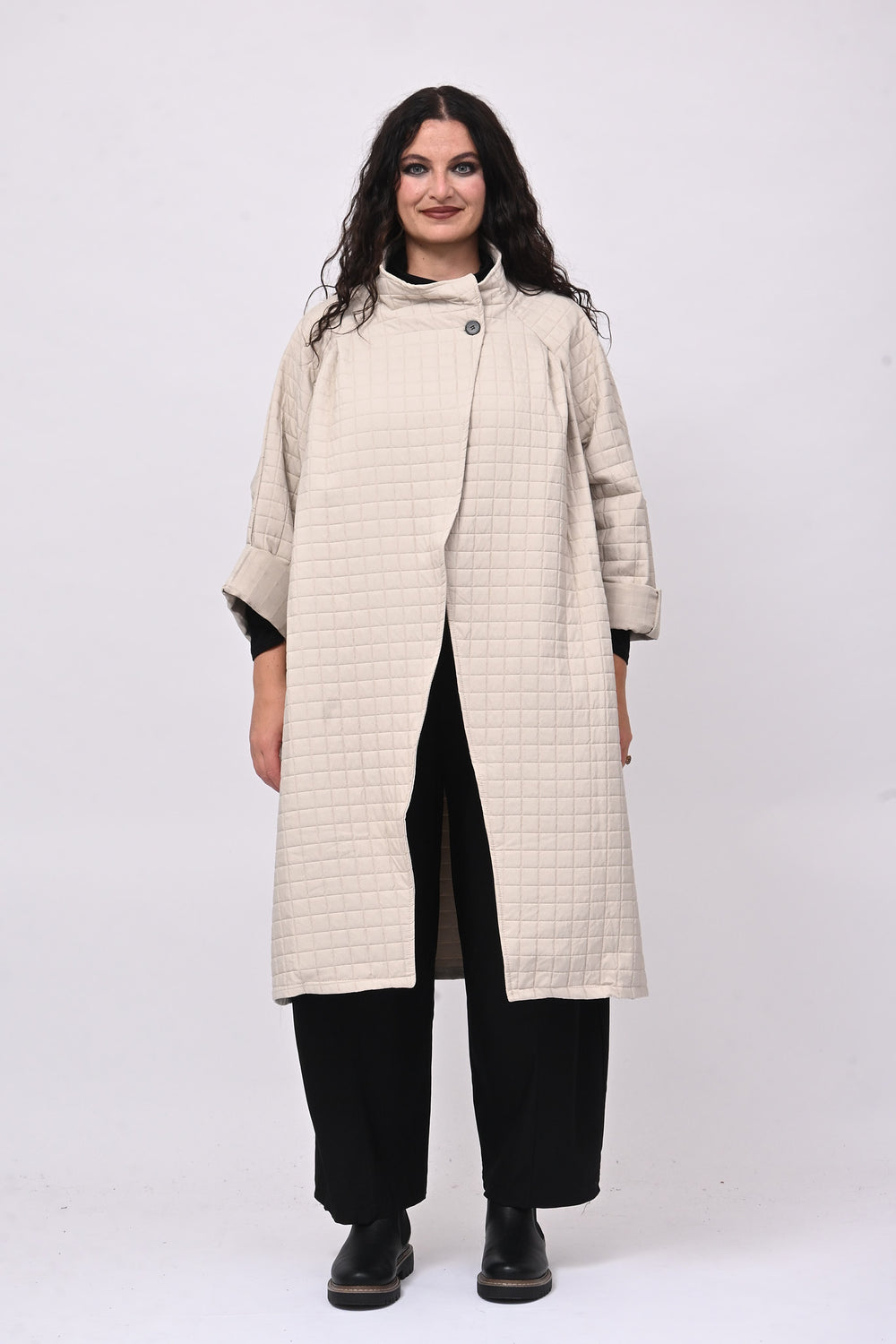 Cappotto trapuntato ovetto - Burro