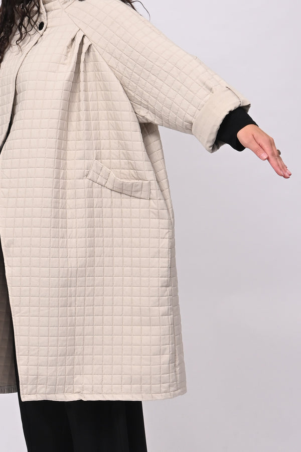 Cappotto trapuntato ovetto - Burro
