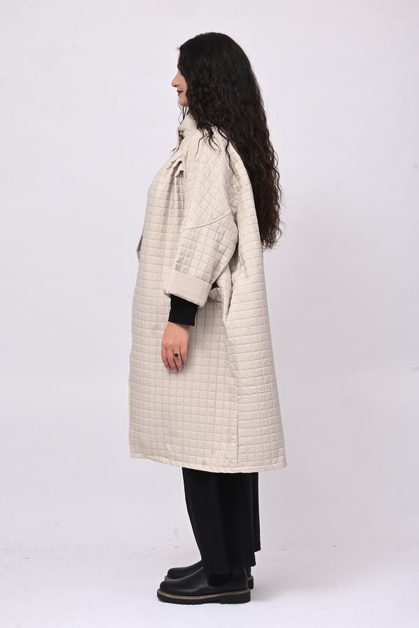 Cappotto trapuntato ovetto - Burro