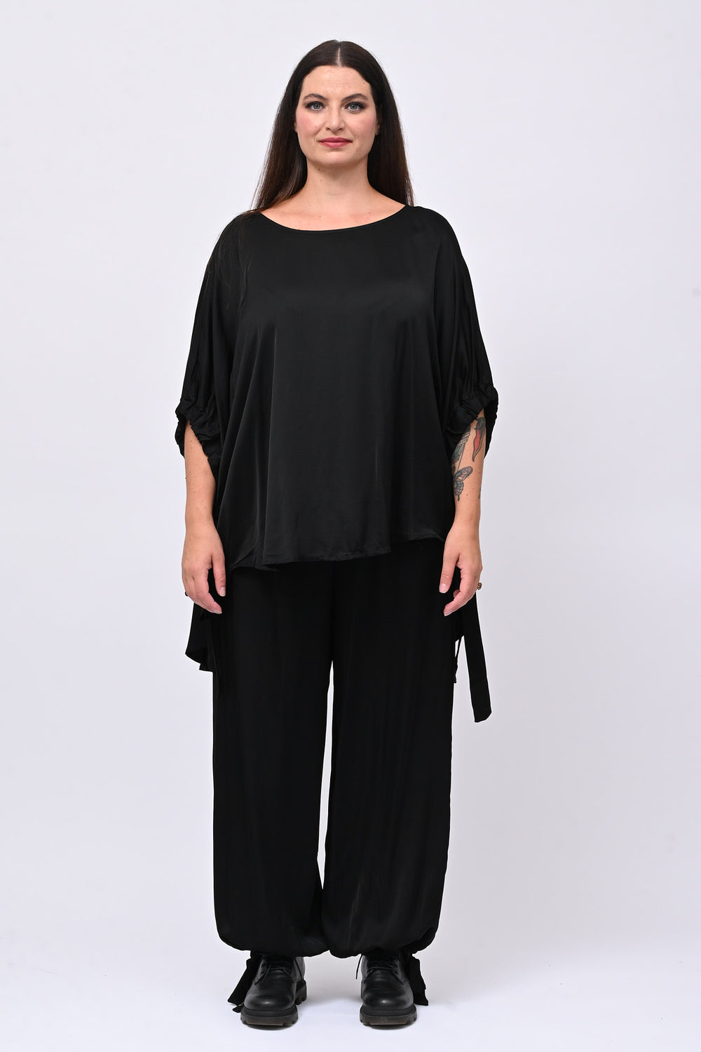 Completo raso lacci - Nero