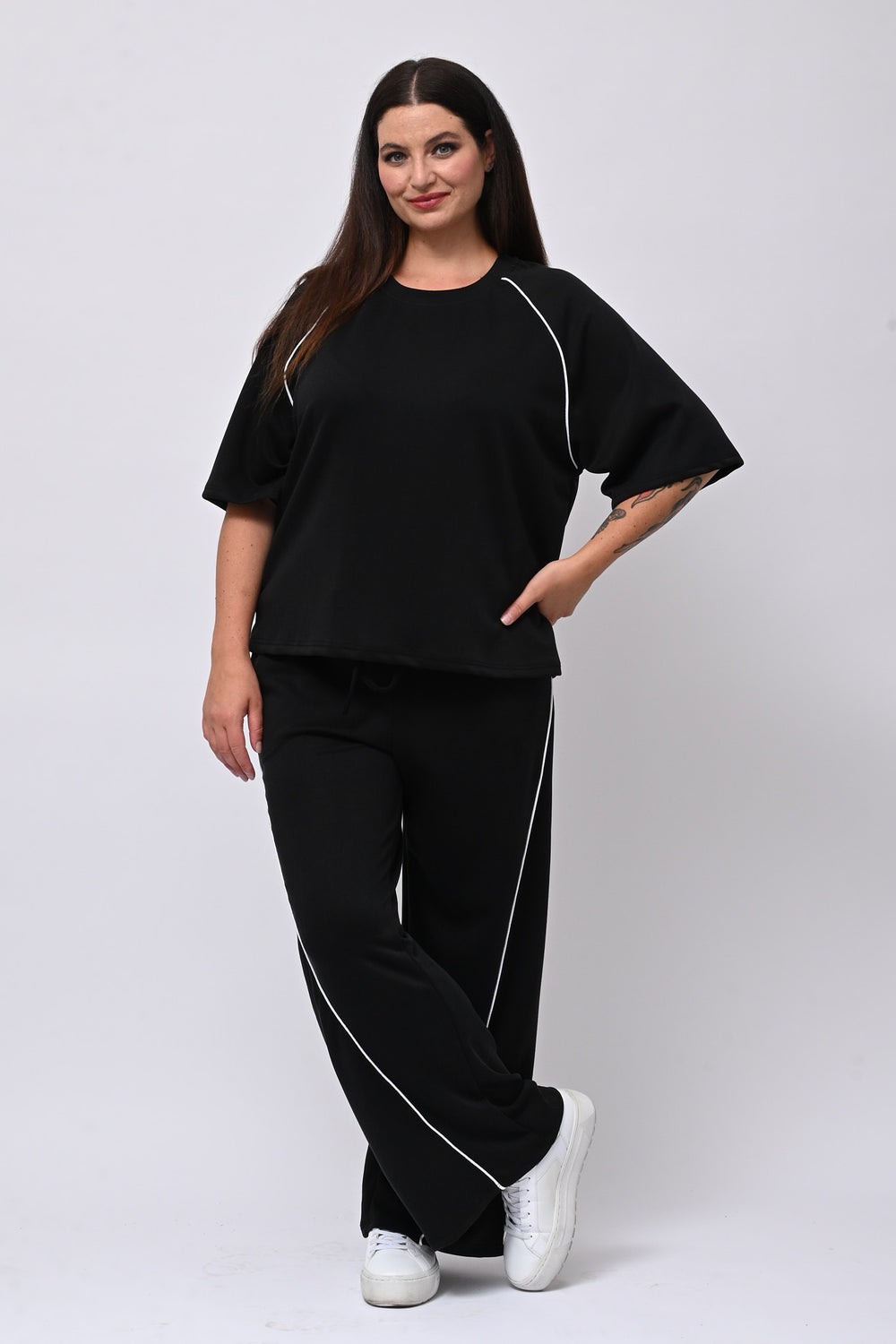 Tuta neoprene righina - Nero