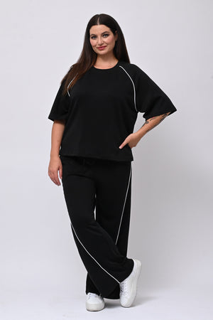 Tuta neoprene righina - Nero