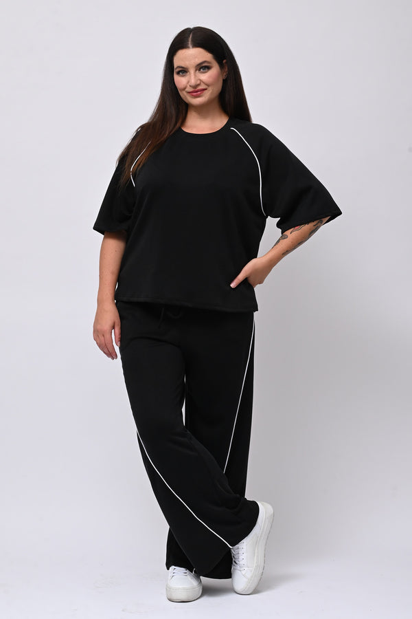Tuta neoprene righina - Nero