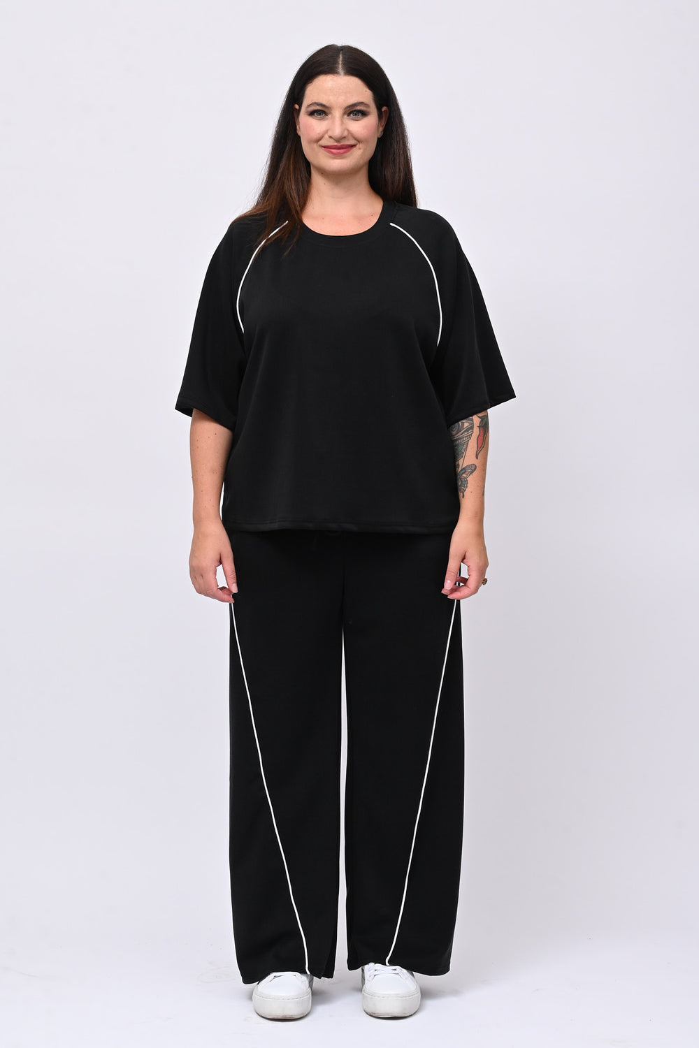 Tuta neoprene righina - Nero