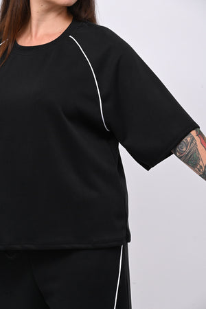 Tuta neoprene righina - Nero