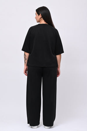 Tuta neoprene righina - Nero