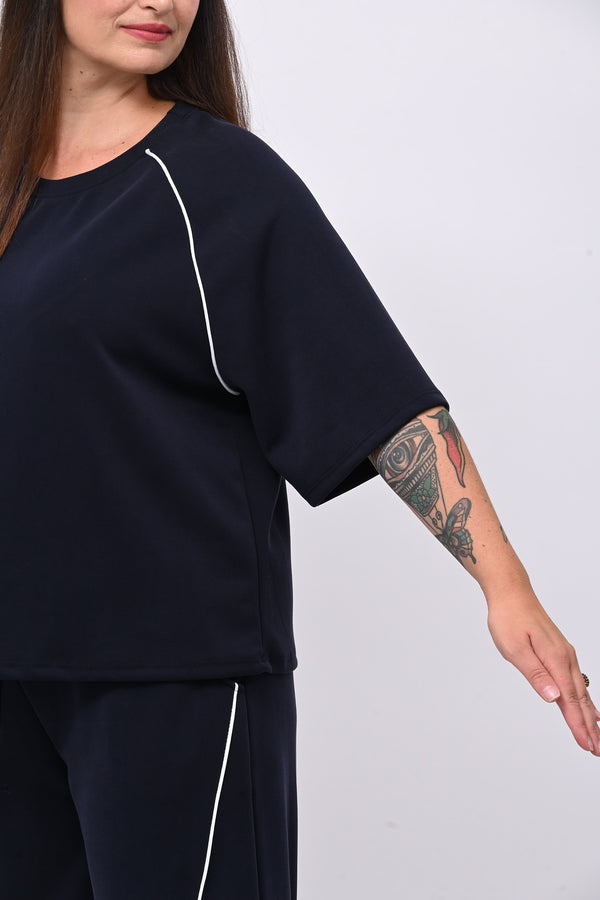 Tuta neoprene righina - Blu