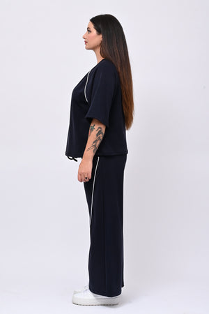 Tuta neoprene righina - Blu