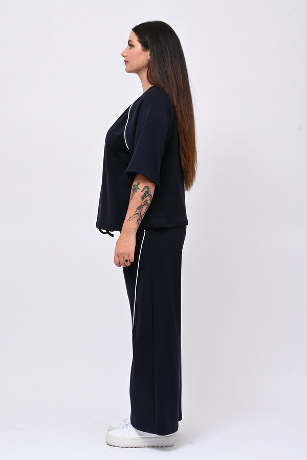 Tuta neoprene righina - Blu