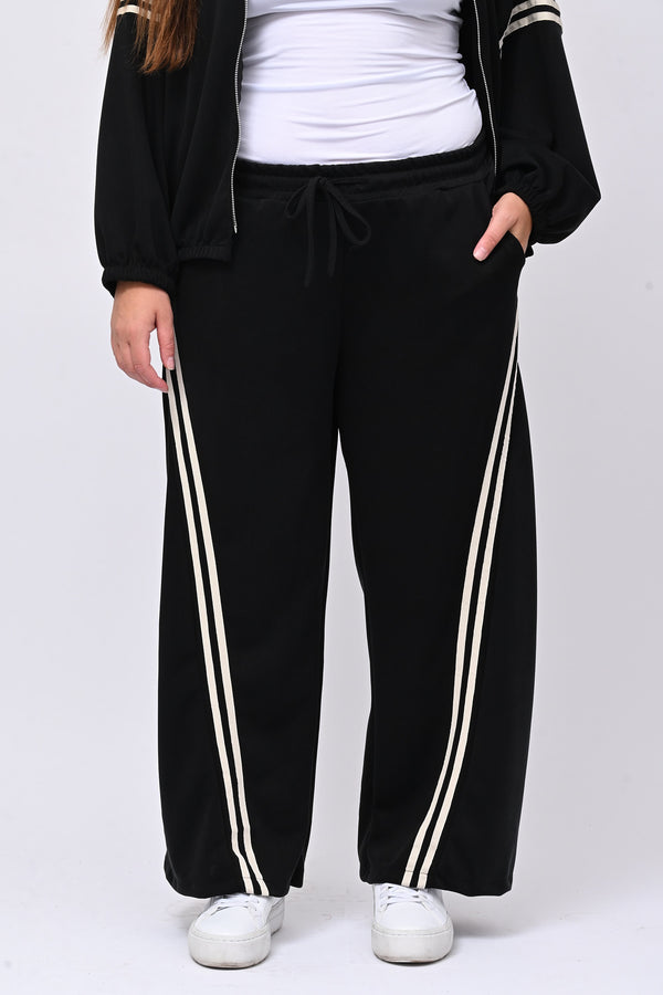 Tuta neoprene righe - Nero
