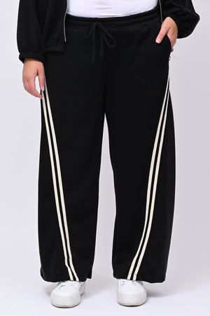 Tuta neoprene righe - Nero