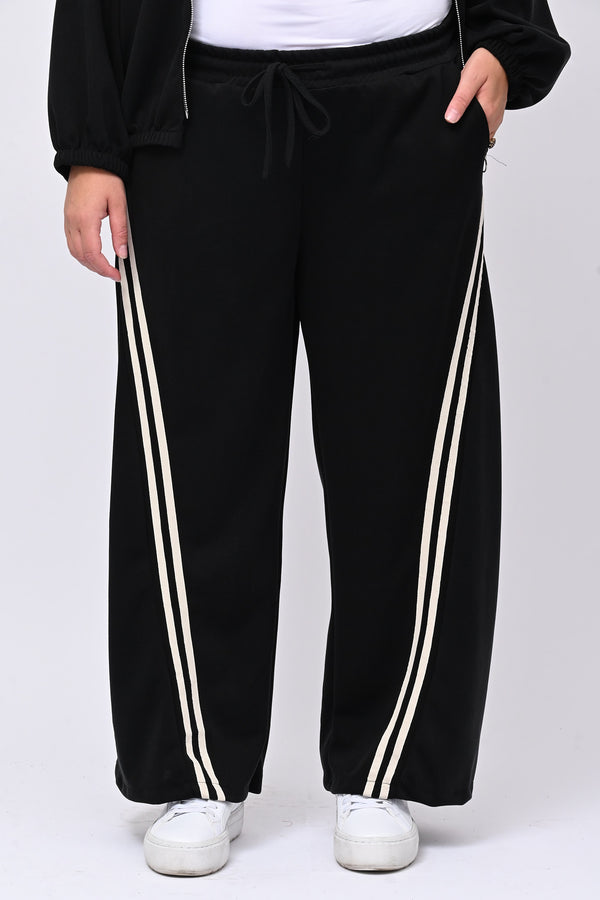 Tuta neoprene righe - Nero