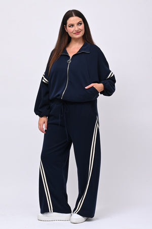 Tuta neoprene righe - Blu