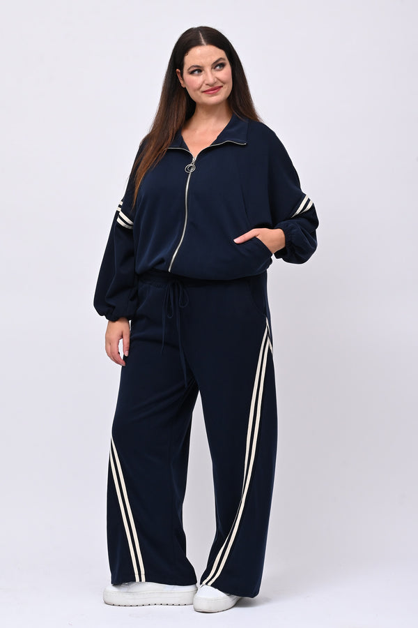 Tuta neoprene righe - Blu