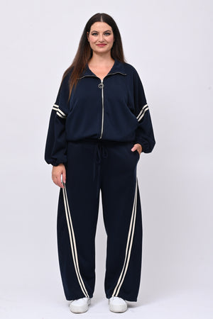 Tuta neoprene righe - Blu