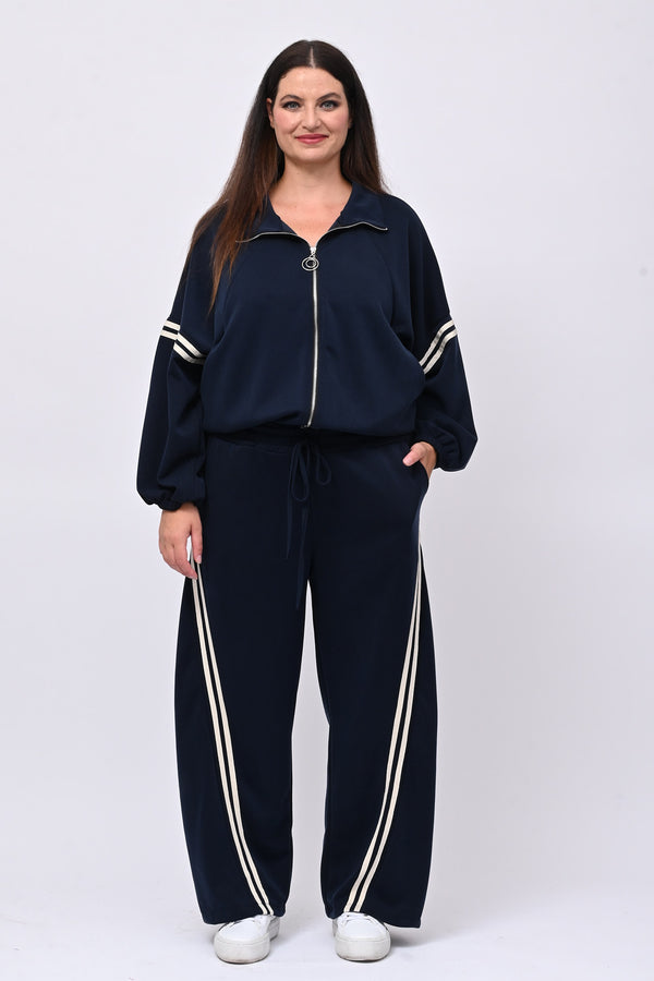 Tuta neoprene righe - Blu