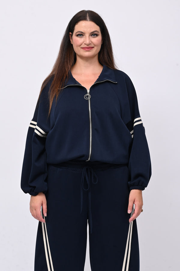 Tuta neoprene righe - Blu