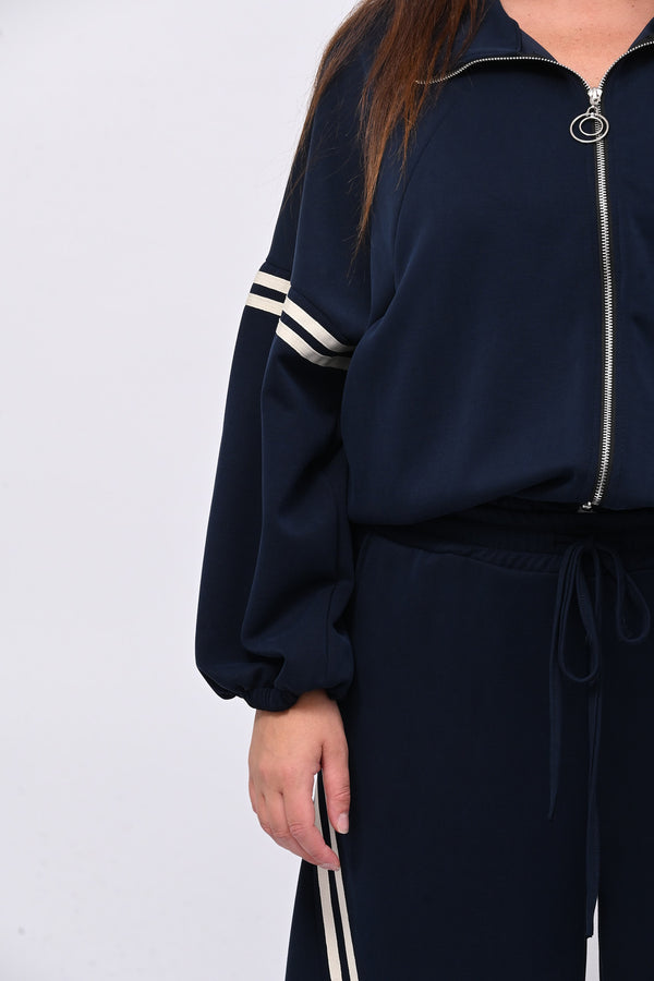 Tuta neoprene righe - Blu