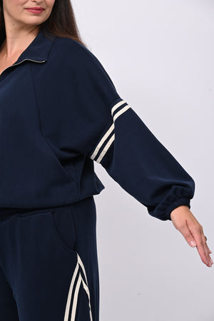 Tuta neoprene righe - Blu