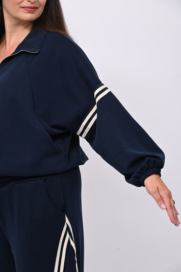 Tuta neoprene righe - Blu