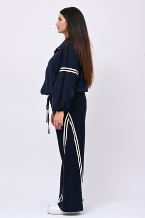 Tuta neoprene righe - Blu